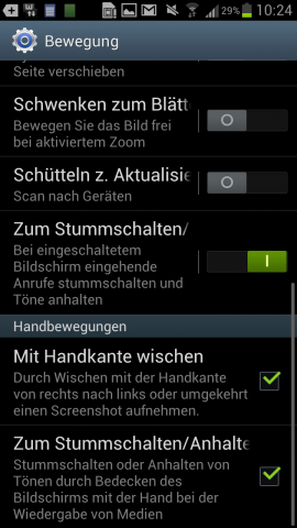 Einige neue Funktionen von Touchwiz im Galaxy S3