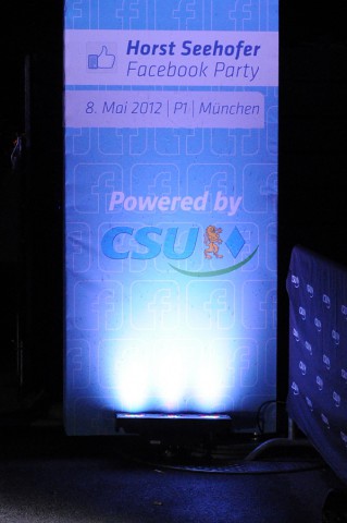 Powered by CSU - weil die Partei die Veranstaltung auch bezahlt