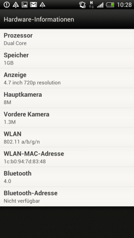 Infos über das HTC One XL