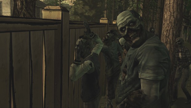 Die Zombies im Spiel sehen verwester aus als in der Comicvorlage und haben weniger menschliche Züge.