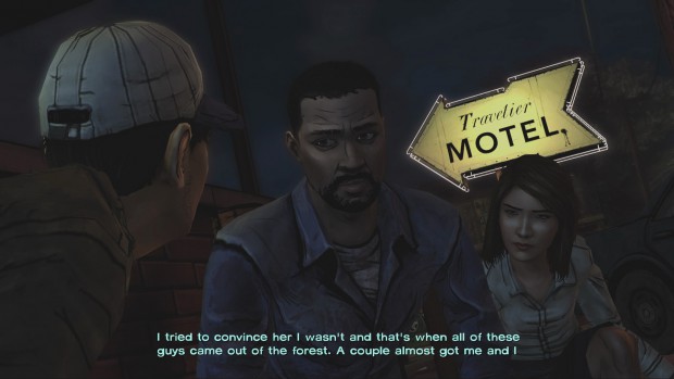 Abwechslung: Lee ist auch mit anderen Überlebenden unterwegs.