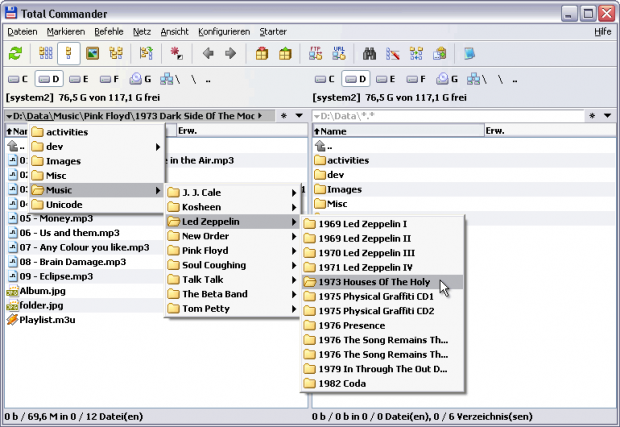 Total Commander 8.0 - Brotkrumennavigation