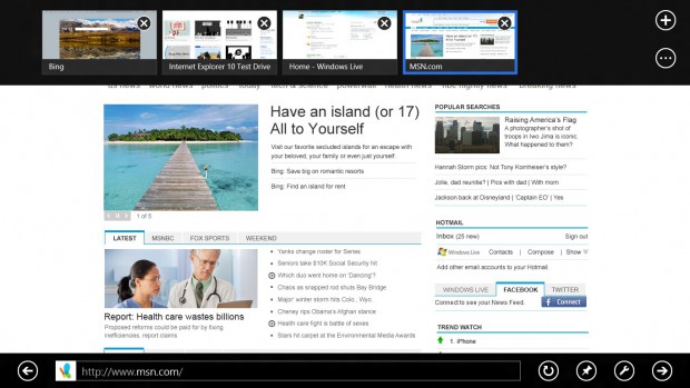 Windows 8 Release Preview - Internet Explorer 10 (Bild: Microsoft)