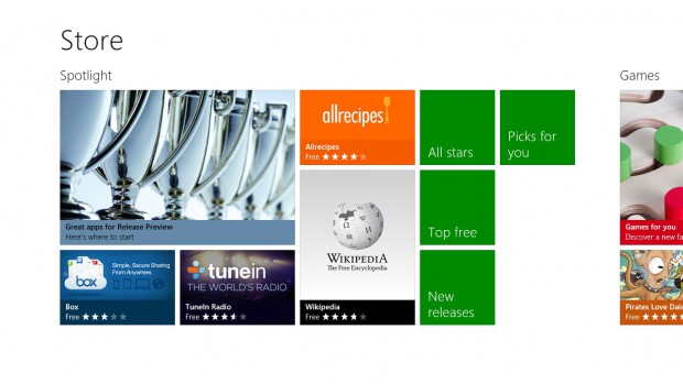 Windows 8 Release Preview - der Downloadshop (Bild: Microsoft)