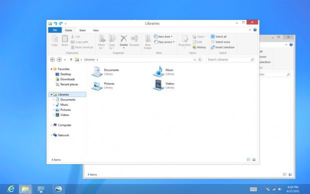Neuer Desktop von Windows 8