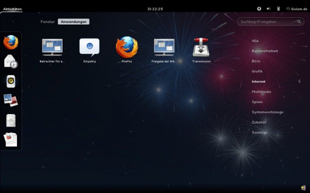 Die Internetanwendungen der Standardinstallation von der CD