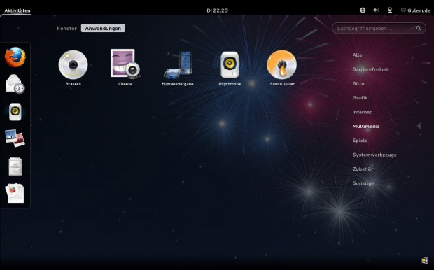 Die Multimediaanwendungen der Standardinstallation von der CD