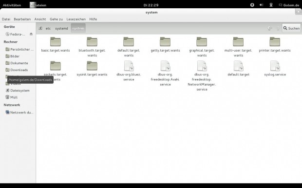 Das Konfigurationsverzeichnis von Systemd