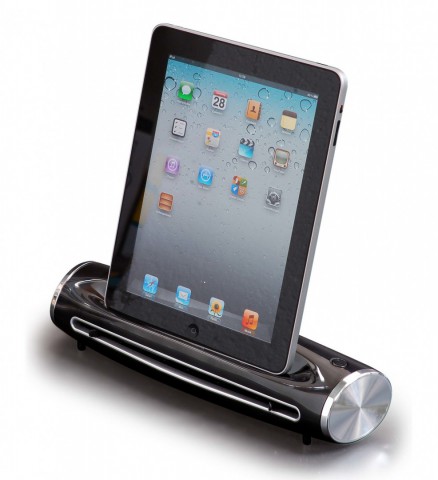 Reflecta iPad-Scan dient auch als Dockingstation für das iPad. (Bild: Reflecta)