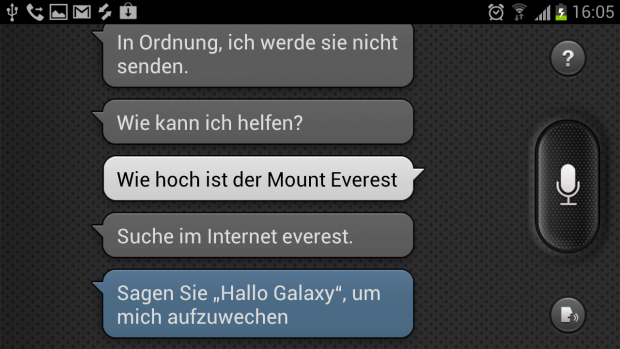 S Voice auf dem Galaxy S3 von Samsung