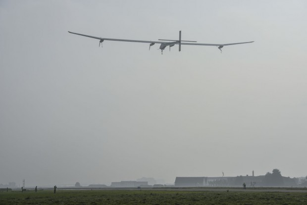 ... in Payerne gestartet. (Foto: Solar Impulse/Jean Revillard)