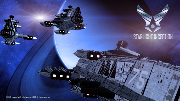 Starlight Inception - Konzeptgrafik größerer Kampfraumer (Bild: Escape Hatch Entertainment)