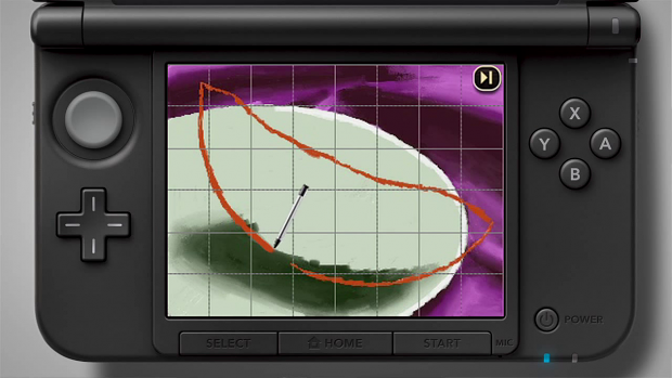 Art Academy auf dem Touchscreen des 3DS XL