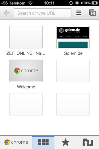 Übersicht von häufig genutzten Webseiten