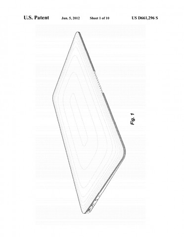 Apple Macbook Air im US-Designpatent D661,296