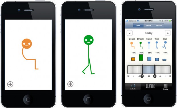 Lumoback-iOS-App (Bild: Kickstarter)