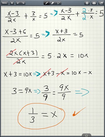 Myscript Memo für das iPad kann für verschiedene Notizen eingesetzt werden. (Bild: Vision Objects)