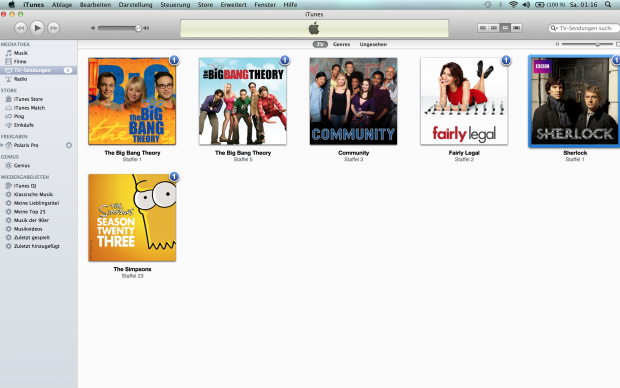 Anwendungen wie iTunes nutzen die feiner aufgelösten Grafiken.