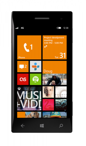 Startbildschirm von Windows Phone 8