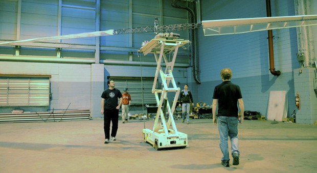 Test eines Rotors, der einen Durchmesser von 13 Metern hat. (Foto: University of Maryland)