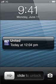 Passbook sammelt Tickets und Bordkarten.