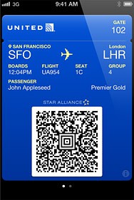 Passbook sammelt Tickets und Bordkarten.