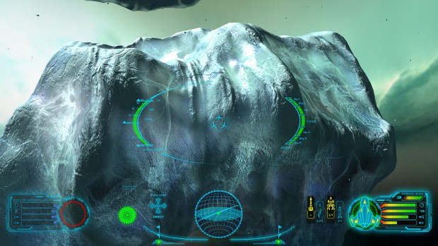 Skyjacker - Anflug auf einen großen Eis-Asteroiden (Bild: Digitilus)