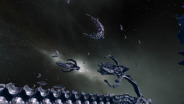 Skyjacker - die Raumschiffe sollen bewusst nicht kastenförmig und langweilig sein. (Bild: Digitilus)