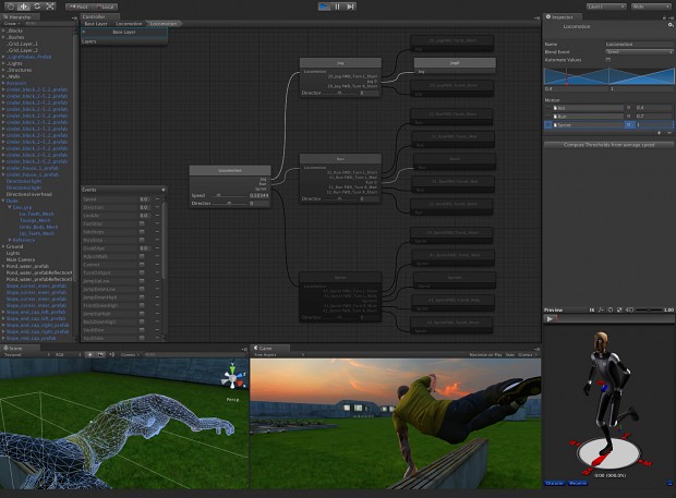 Unity 4 - verbesserte Animation von Spielfiguren mit Mecanim (Bild: Unity)
