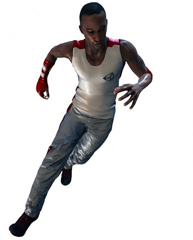 Unity 4 - mit Mecanim animierter, texturierter Läufer (Bild: Unity)