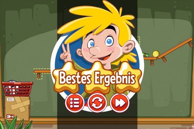 Geschafft - Alex hat den Level bew&auml;ltigt und alle drei Sterne gesammelt.