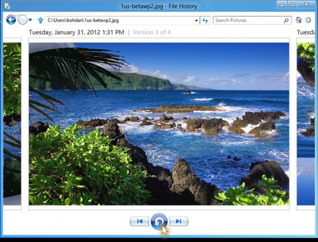 Datei-Wiederherstellung mit File History