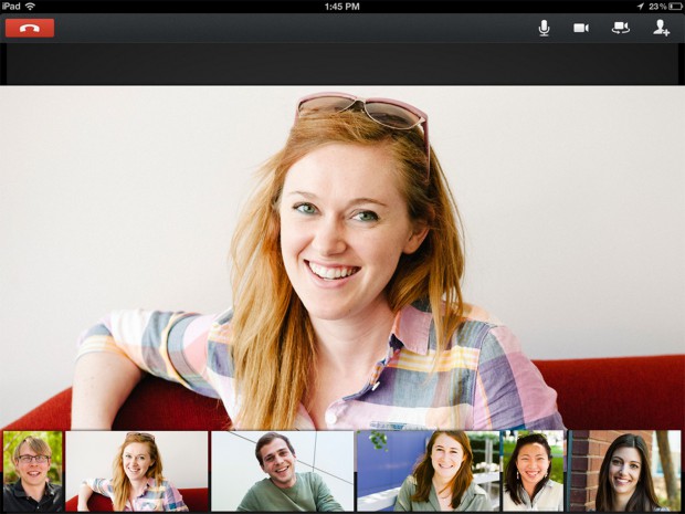Die Hangout-Funktion in der iPad-App von Google+ (Bild: Google)