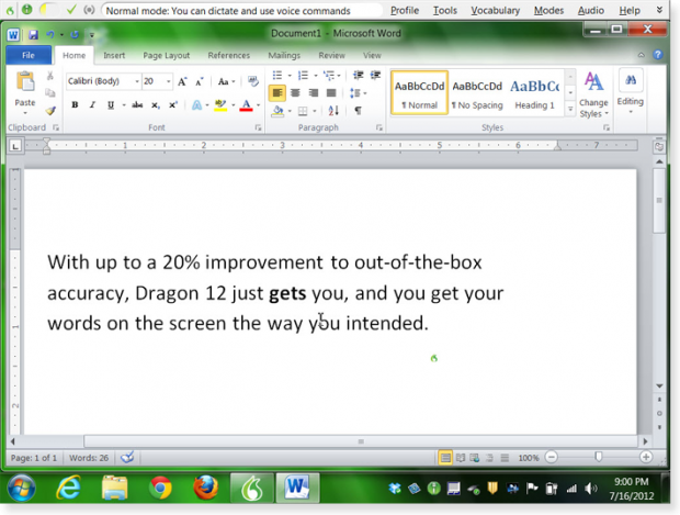 Naturallyspeaking 12 (Bild: Nuance)