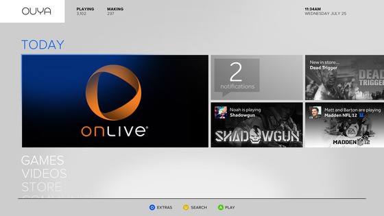 Onlive auf Ouya