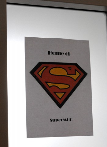 Bürotür eines LRZ-Mitarbeiters