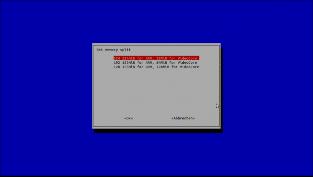 Die Aufteilung des Arbeitsspeichers zwischen CPU und GPU lässt sich einstellen.
