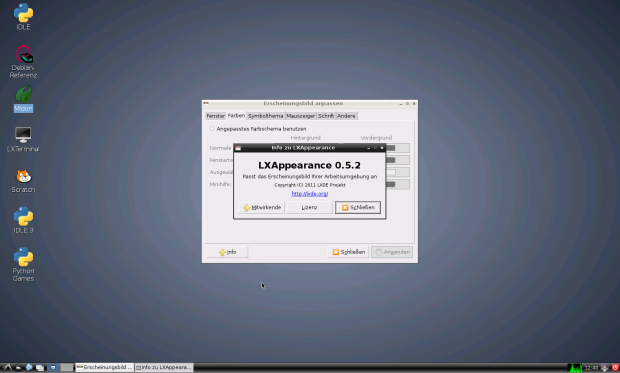 Der LXDE-Desktop unter Debian auf dem Raspberry Pi