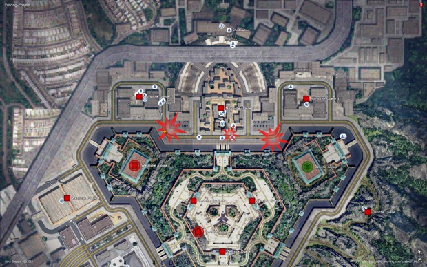 Das große Schlachtfeld in der Übersicht.