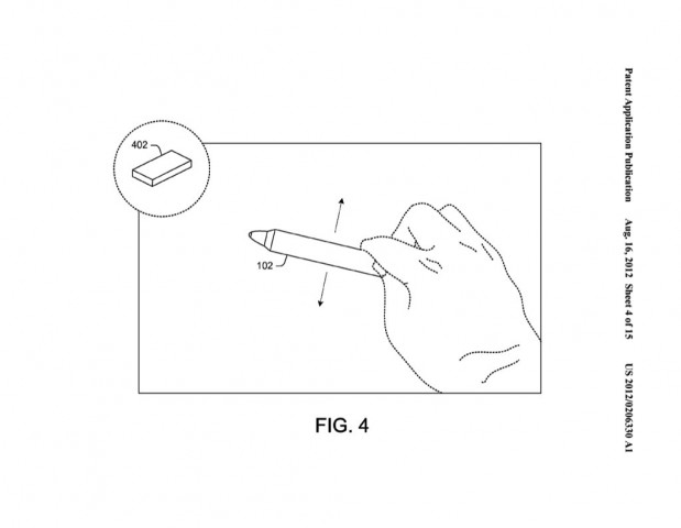 Stift als Radiergummi (Bild: US-Patent- und Markenamt)