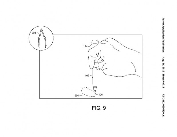 Stift als Zirkel (Bild: US-Patent- und Markenamt)