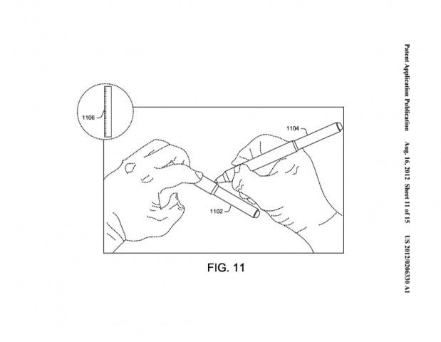 Zwei Stifte als Lineal (Bild: US-Patent- und Markenamt)
