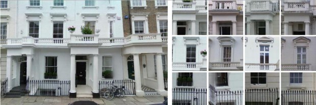 Typisch f&uuml;r London: Gitter und Balkonbr&uuml;stungen (Bild: Carnegie Mellon University/Inria/Ecole Normale Sup&eacute;rieure)