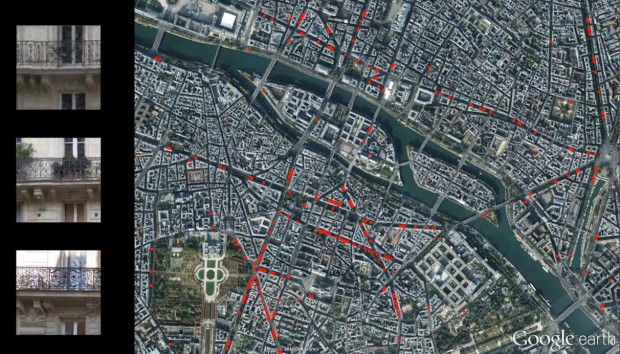 Zuordnung von Balkonstilen zu Stra&szlig;en (Bild: Carnegie Mellon University/Inria/Ecole Normale Sup&eacute;rieure)
