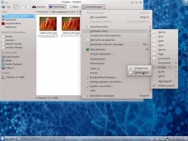 ...und kann diese auch als Sortieroption nutzen.
