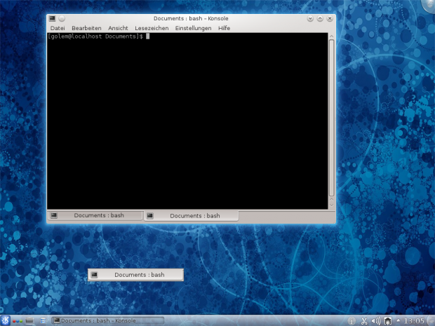 Konsole erlaubt per Drag-and-Drop Tabs zu trennen...