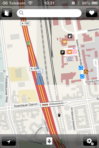 Oben rechts: OSM. Mapquest-Autobahnen sind sch&ouml;ner.