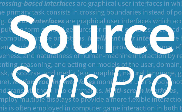 Adobes Open-Source-Font Source Sans Pro