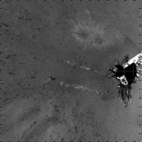 Montage von 23 Bilder der Navigationskamera (Navcam) (Foto: Nasa/JPL-Caltech)