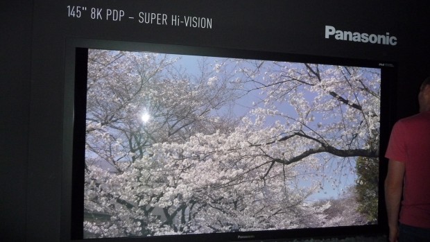 Blick aufs 145-Zoll-8K-Plasma-Panel von Panasonic (Foto: ck)